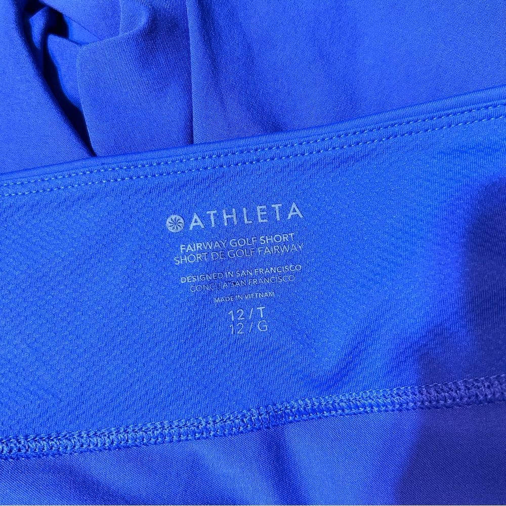 Athleta Fairway Golf Shorts Lazurite Blue Size 12 Tall - Picture 8 of 10